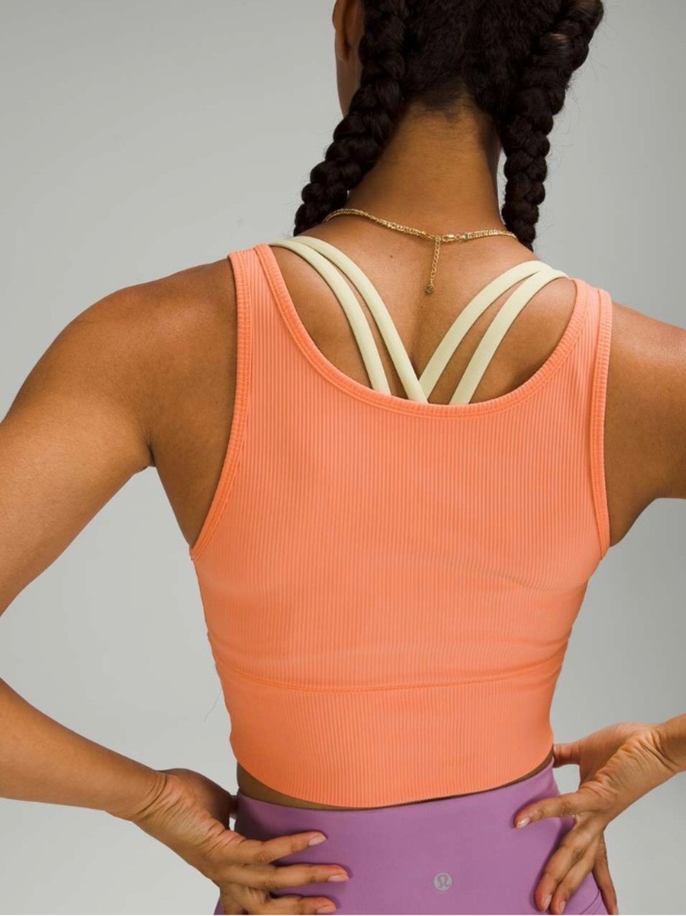 Lululemon‎ Power Pivot Tank Rib in Golden Apricot
